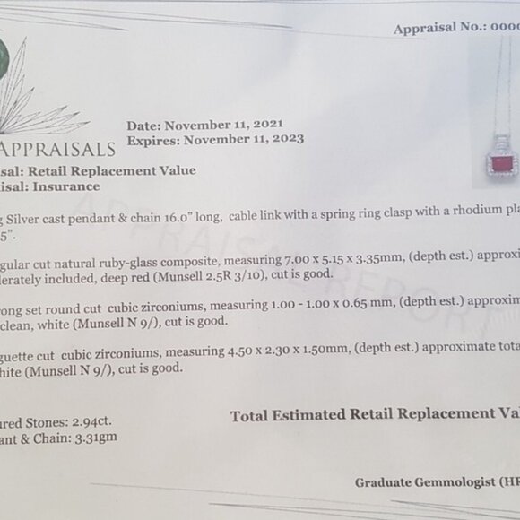 Ruby Glass Composite Necklace - Picture 11 of 11